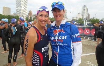 Athlete Elaine and Coach Rachel at USAT Nationals