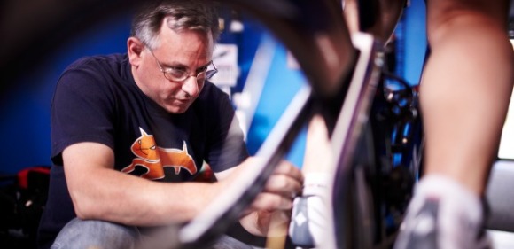 Philip Casanta during a bike fit session